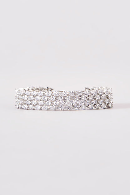 White Finish Zircon Bracelet