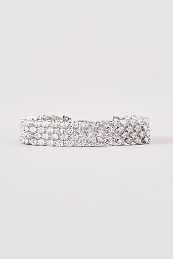 White Finish Zircon Bracelet