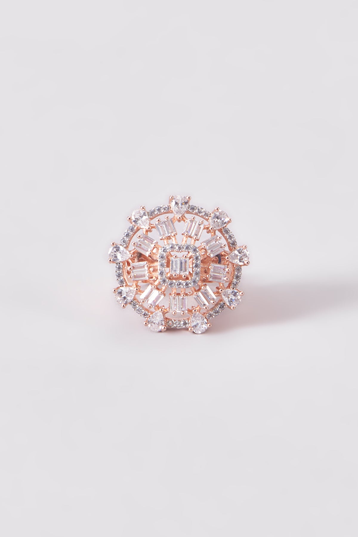 Rose Gold Finish Zircon Ring