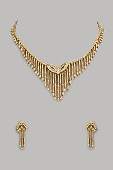 Rose Gold Finish Zircon Necklace Set