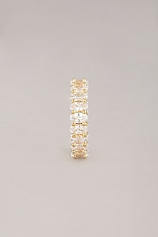 Gold Finish Zircon Stackable Ring
