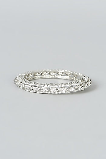 White Finish Zircon Bangle