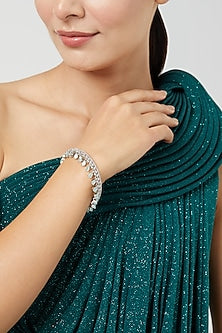 White Finish Zircon Bangle