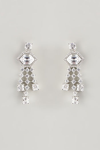 White Finish Zircon Necklace Set