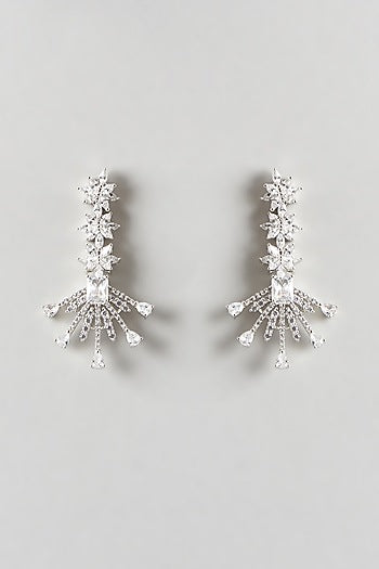White Finish Zircon Necklace Set