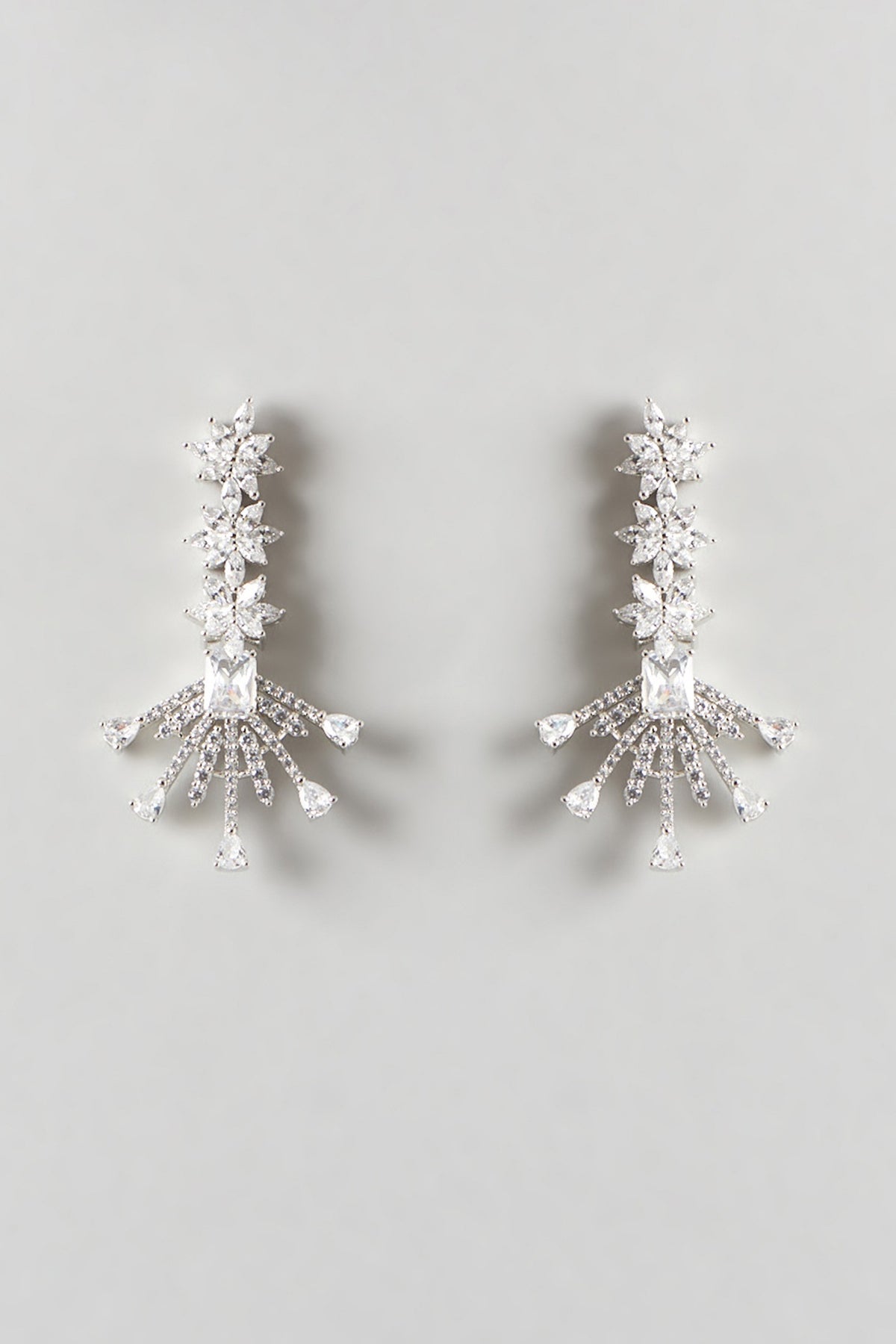 White Finish Zircon Necklace Set