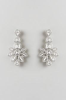 White Finish Zircon Choker Necklace Set