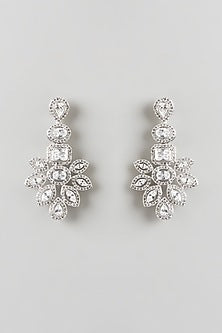 White Finish Zircon Choker Necklace Set