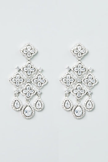 White Finish Zircon Necklace Set