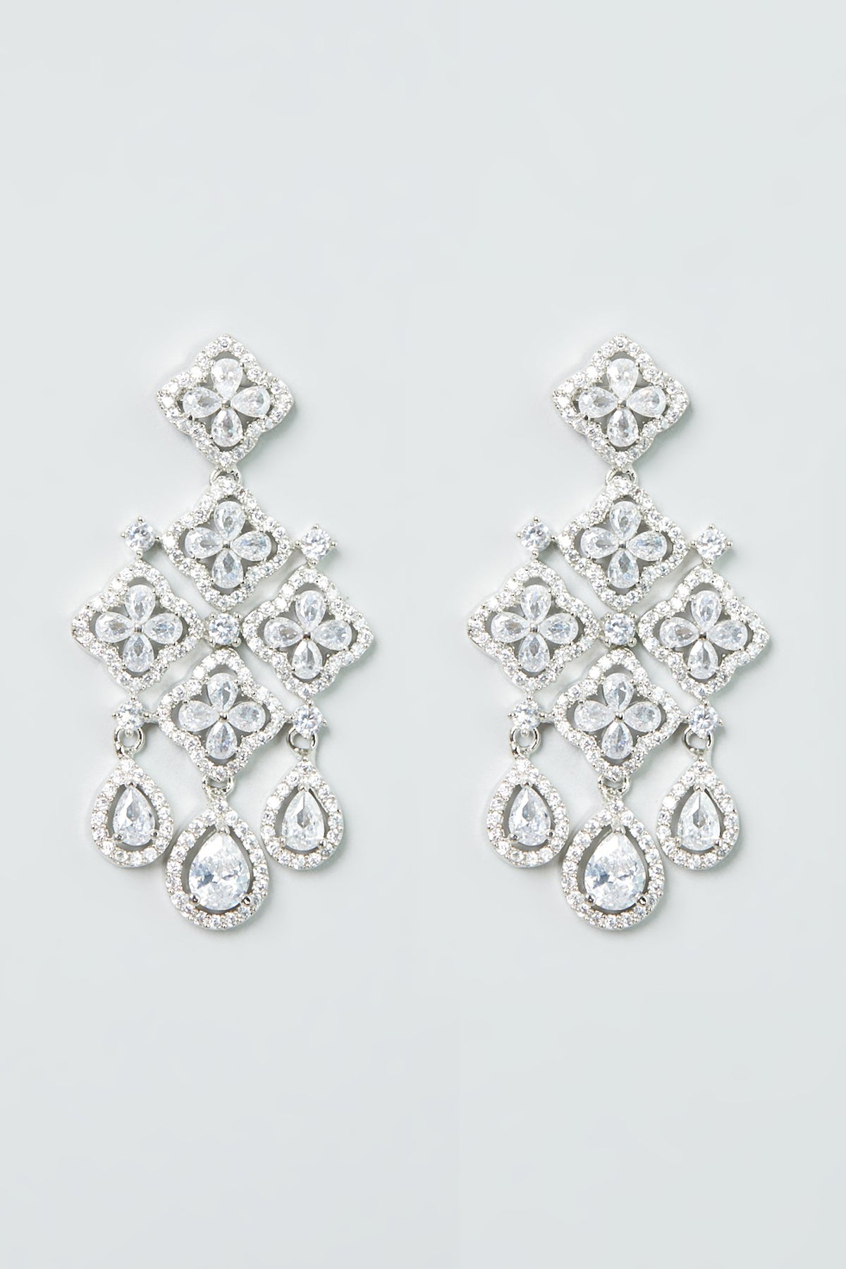 White Finish Zircon Necklace Set