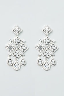 White Finish Zircon Necklace Set