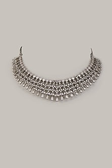White Finish Zircon Necklace