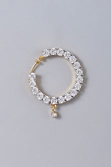 Gold Finish Zircon Nose Ring