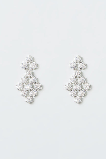 White Finish Zircons Necklace Set