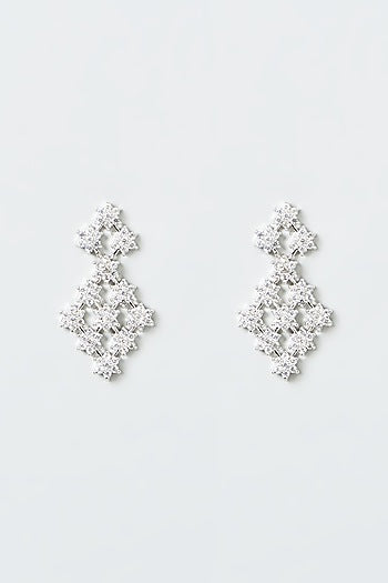 White Finish Zircons Necklace Set