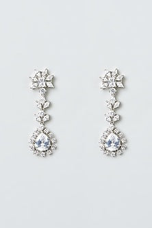 White Finish Zircon Necklace Set