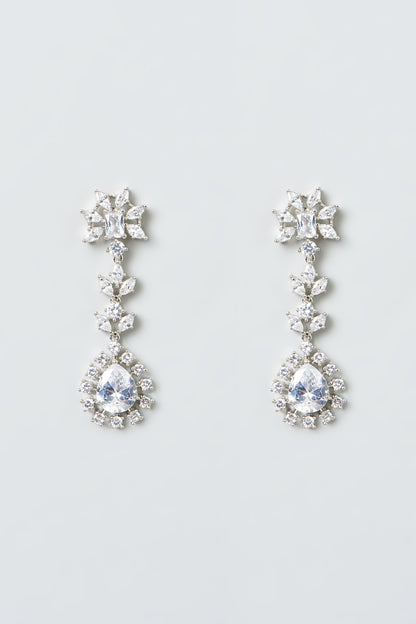 White Finish Zircon Necklace Set