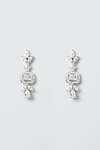 White Finish Zircons Necklace Set