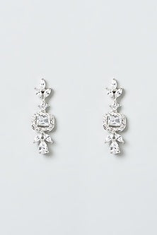 White Finish Zircons Necklace Set