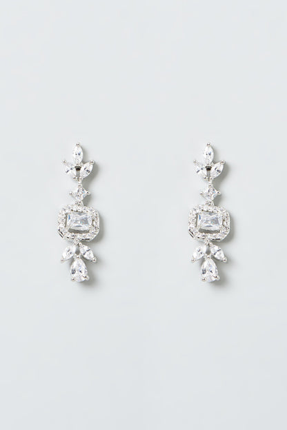 White Finish Zircons Necklace Set