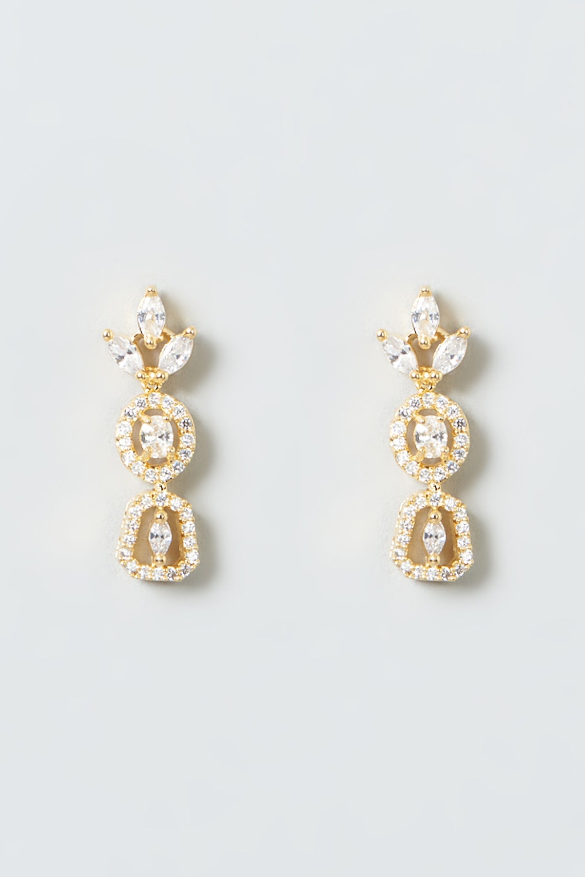 Gold Finish Zircons Necklace Set