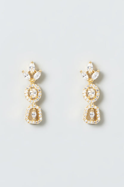Gold Finish Zircons Necklace Set