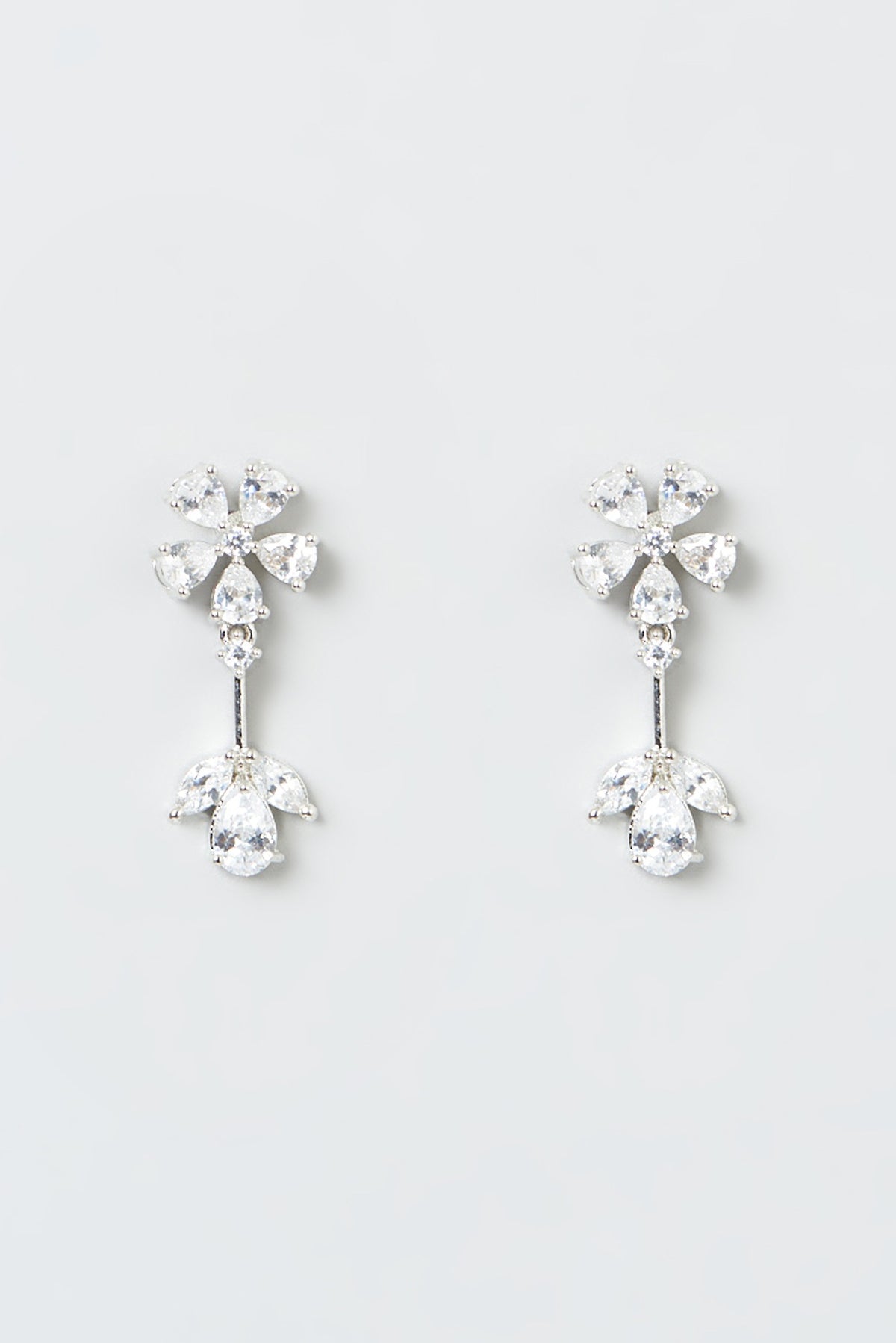 White Finish Zircon Necklace Set