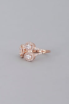 Rose Gold Finish Zircon Ring