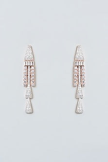 Rose Gold Finish Zircon Choker Necklace Set