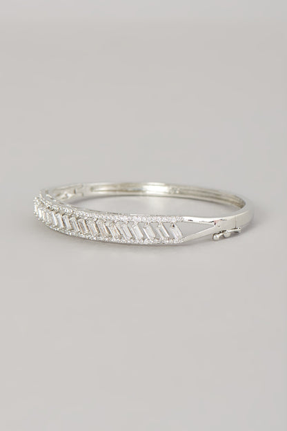 White Finish Zircon Bracelet