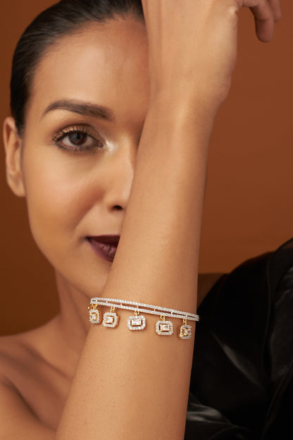 Gold Finish Zircon Bracelet