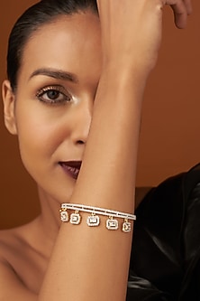 Gold Finish Zircon Bracelet