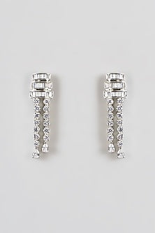 White Finish Zircon Layered Necklace Set