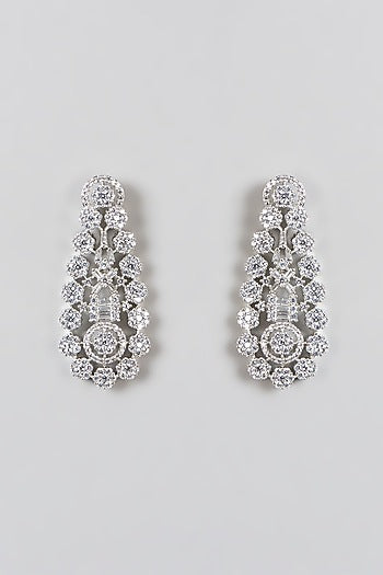 White Finish Zircon Necklace Set