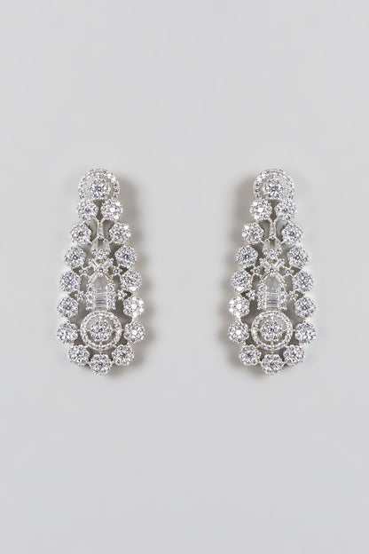 White Finish Zircon Necklace Set