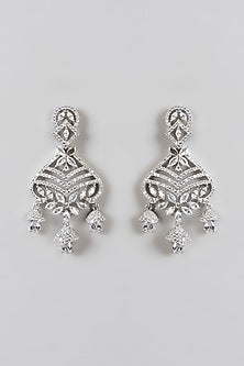 White Finish Zircon Necklace Set