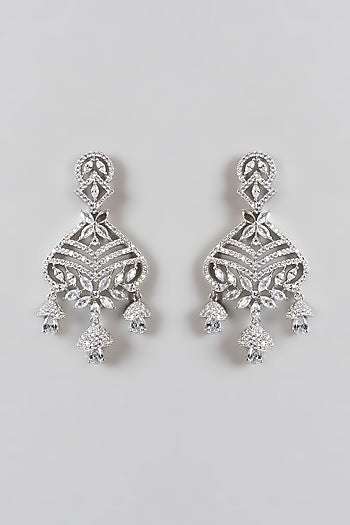 White Finish Zircon Necklace Set