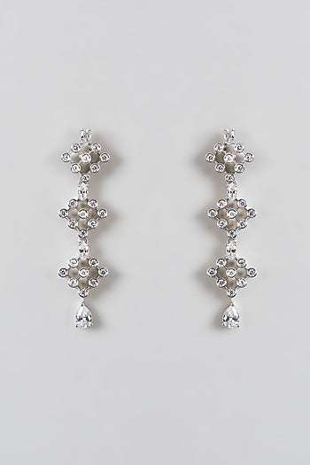 White Finish Zircon Necklace Set