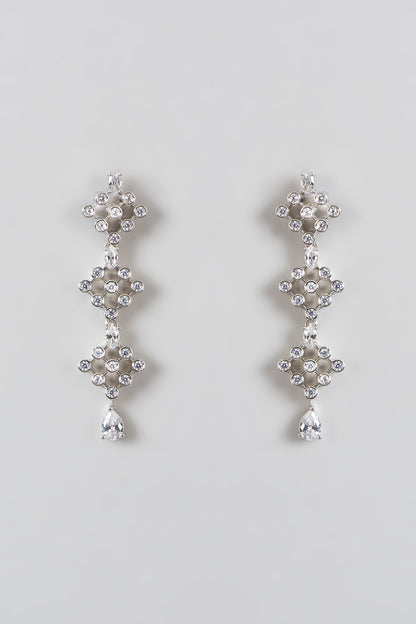 White Finish Zircon Necklace Set