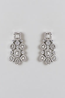 White Finish Zircon Necklace Set