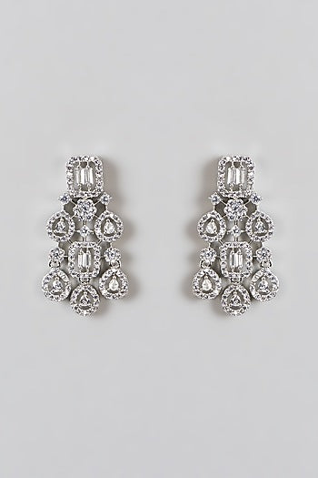 White Finish Zircon Necklace Set