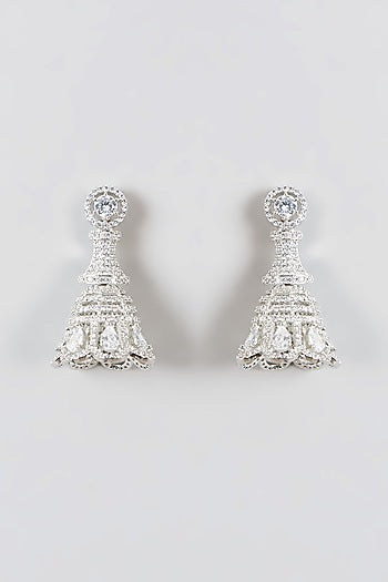 White Finish Zircon Necklace Set