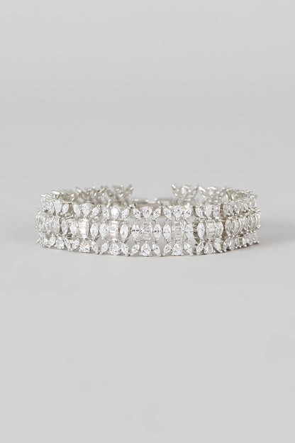 White Finish Zircon Bracelet