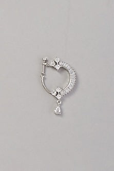 White Finish Zircon Nose Ring