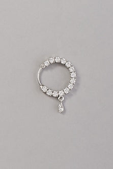 White Finish Zircon Nose Ring