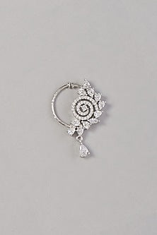 White Finish Zircon Nose Ring