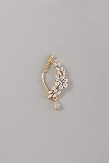 Gold Finish Zircon Nose Ring