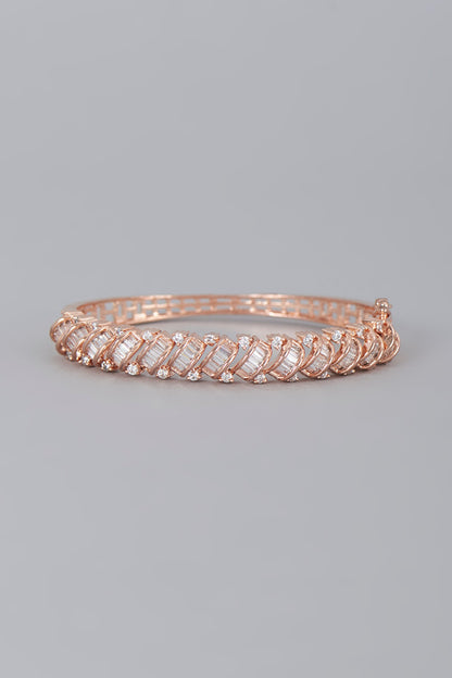 Rose Gold Finish Zircon  Bracelet