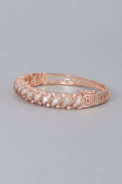 Rose Gold Finish Zircon  Bracelet