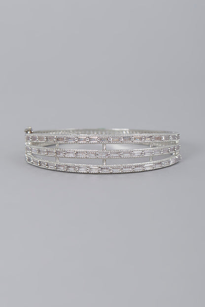 White Finish Zircon Bracelet